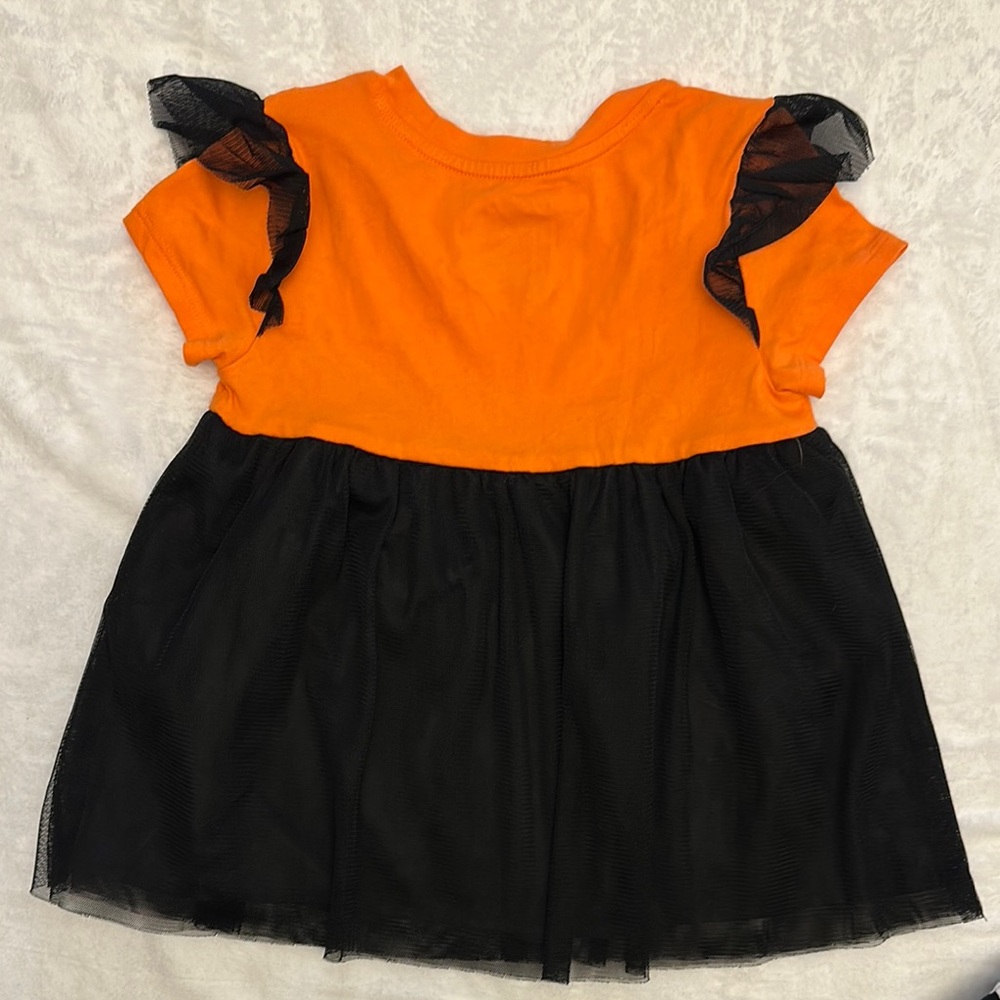 Girls tulle Halloween cat top & stripe ruffle bottom pants size 4t - Picture 5 of 5
